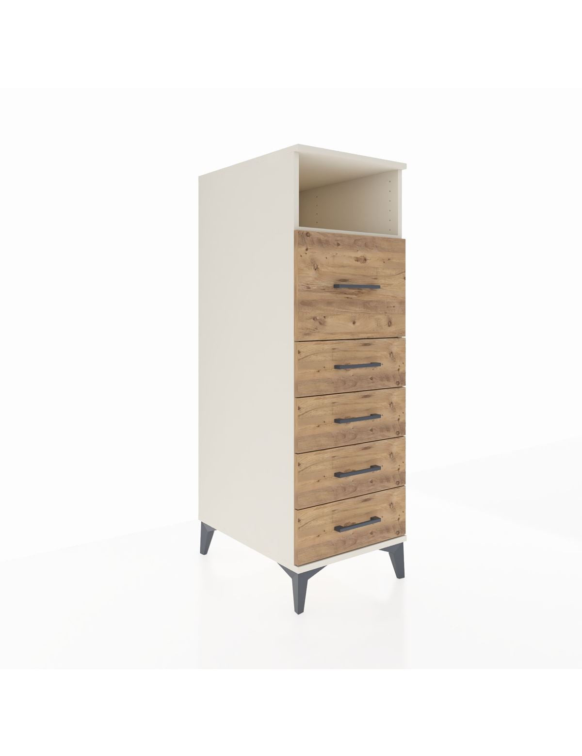 Kronos Dolap Tek Raflı 5 Çekmeceli 44x59x134 Aytaşı-Çam