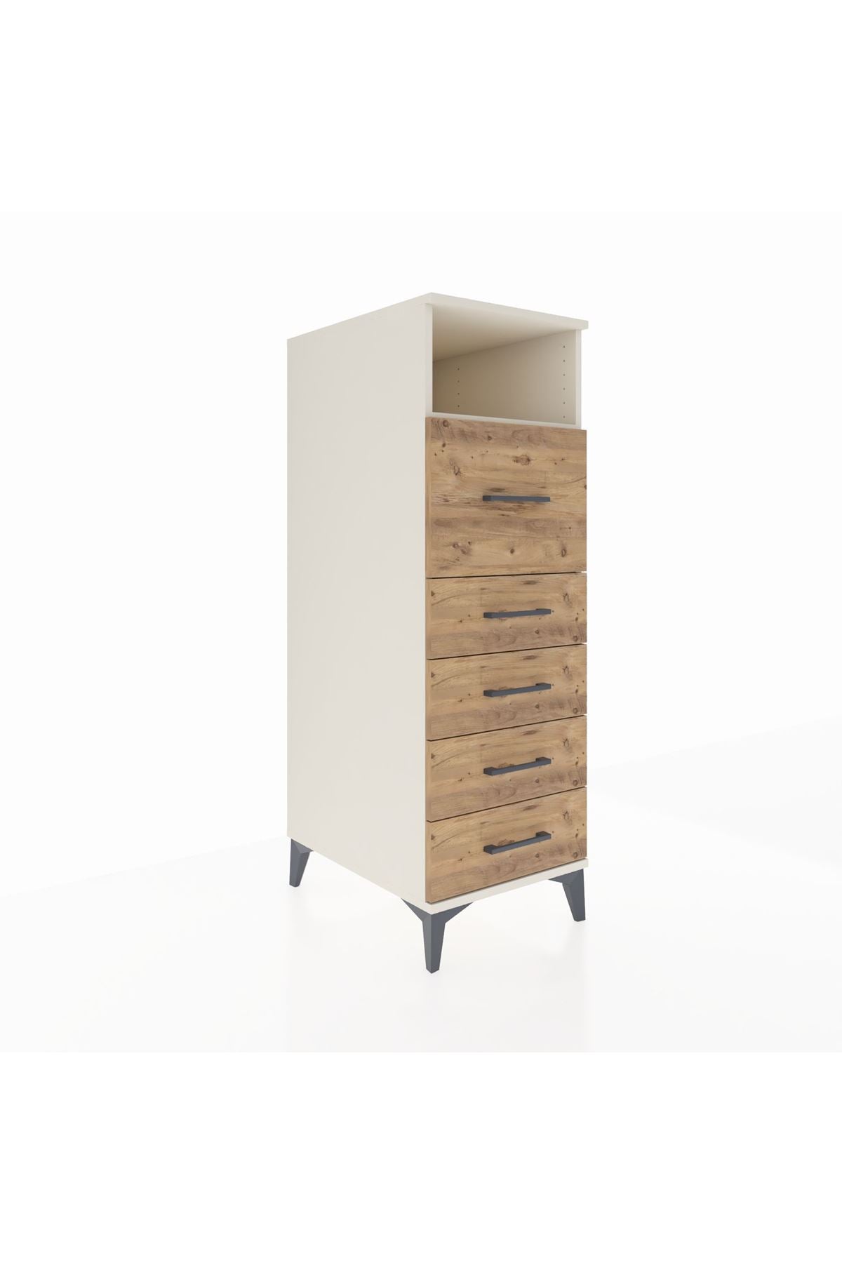 Kronos Dolap Tek Raflı 5 Çekmeceli 44x59x134 Aytaşı-Çam