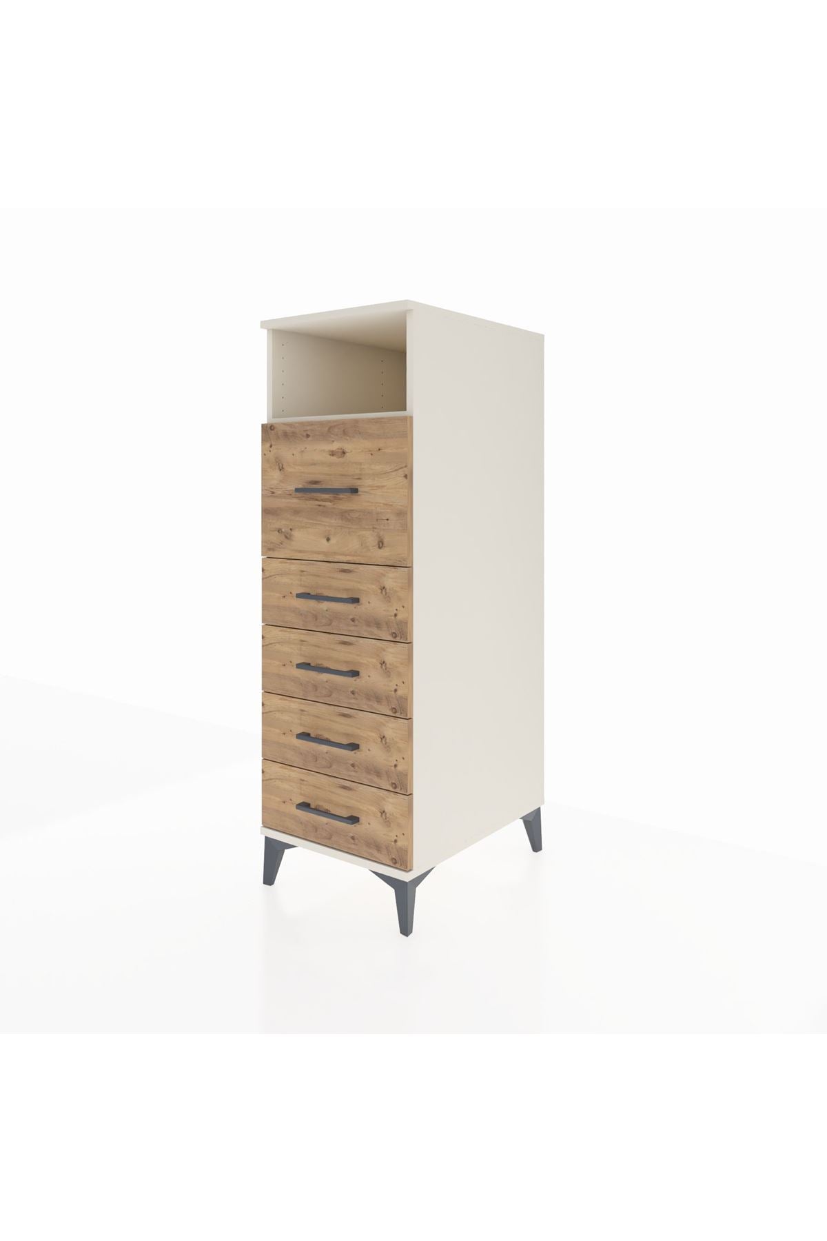 Kronos Dolap Tek Raflı 5 Çekmeceli 44x59x134 Aytaşı-Çam