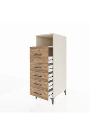 Kronos Dolap Tek Raflı 5 Çekmeceli 44x59x134 - S82M019V3C