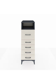 Kronos Dolap Tek Raflı 5 Çekmeceli 44x59x134 Antrasit-Aytaşı