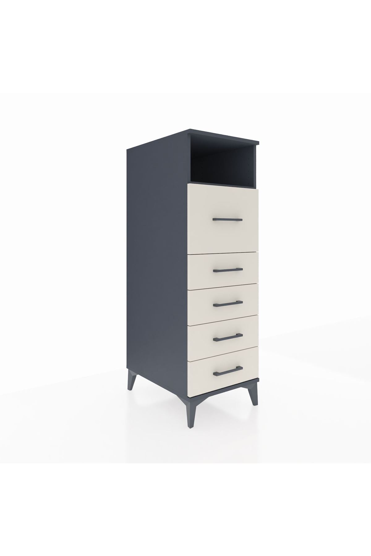 Kronos Dolap Tek Raflı 5 Çekmeceli 44x59x134 - S82M019V4C