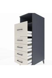 Kronos Dolap Tek Raflı 5 Çekmeceli 44x59x134 Antrasit-Aytaşı