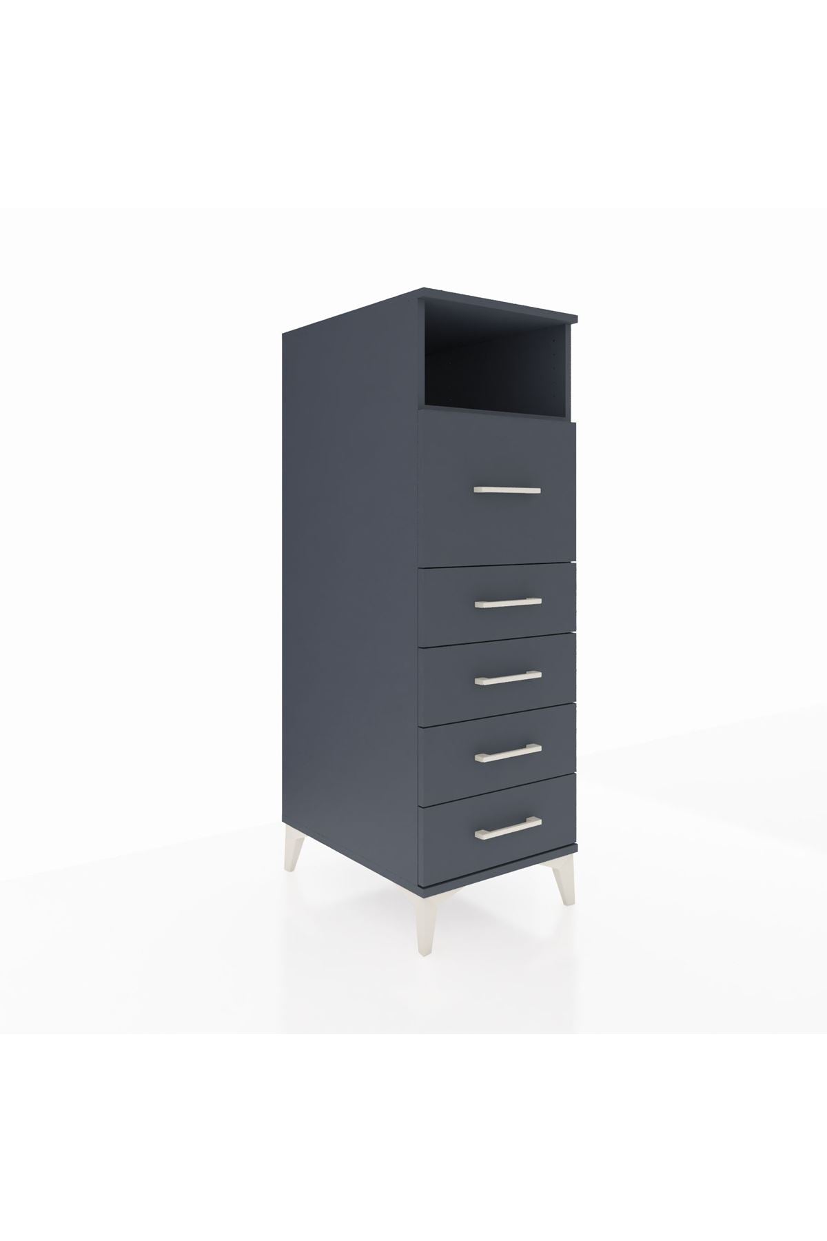 Kronos Dolap Tek Raflı 5 Çekmeceli 44x59x134 - S82M019V5C