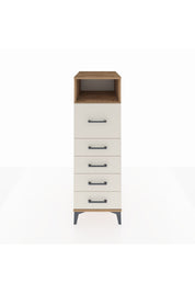 Kronos Dolap Tek Raflı 5 Çekmeceli 44x59x134 Çam-Aytaşı