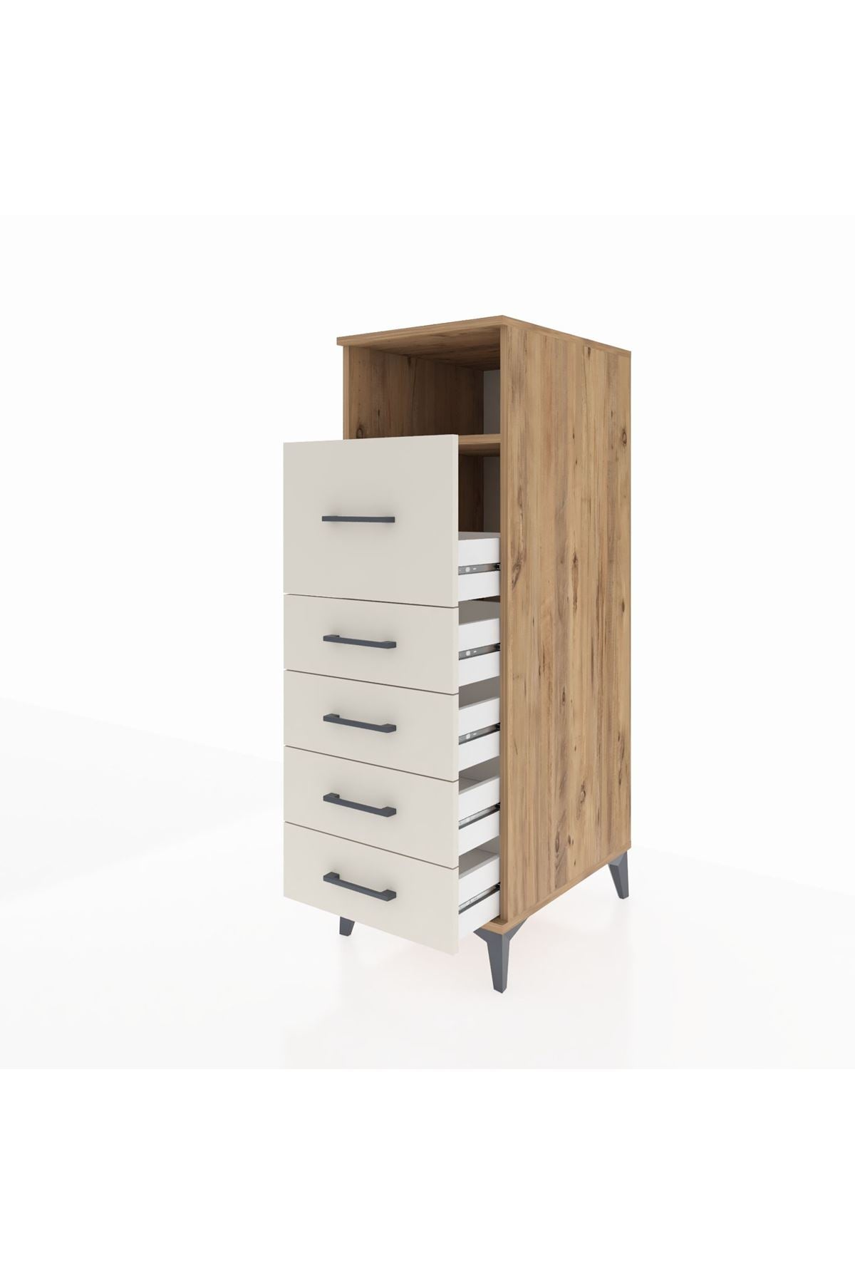 Kronos Dolap Tek Raflı 5 Çekmeceli 44x59x134 - S82M019V7C
