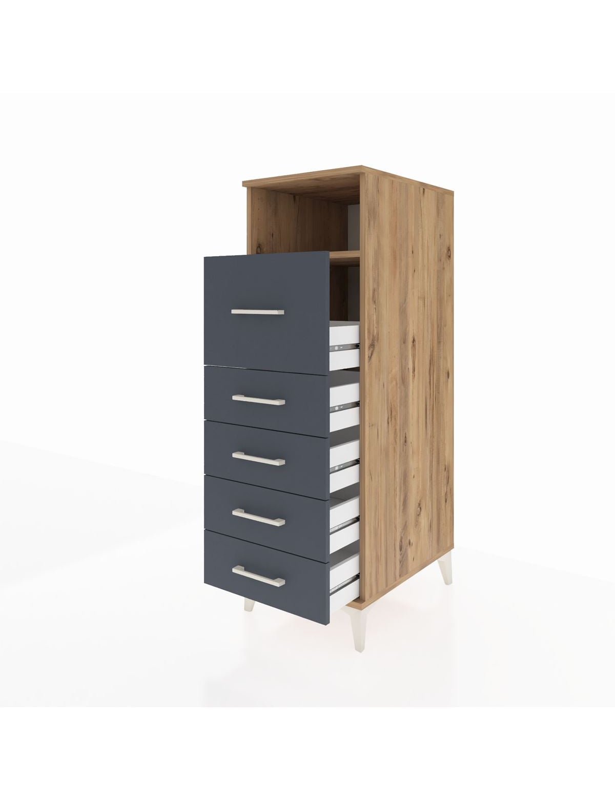 Kronos Dolap Tek Raflı 5 Çekmeceli 44x59x134 - S82M019V8C