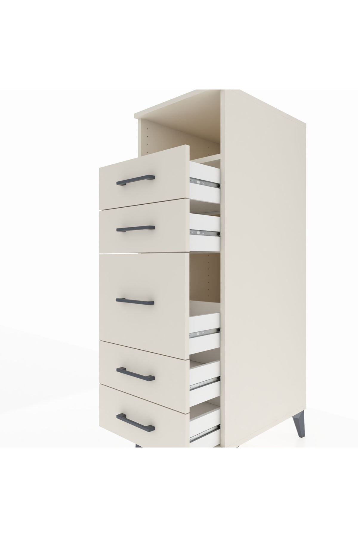Kronos Dolap Tek Raflı 5 Çekmeceli 44x59x134 Aytaşı-Aytaşı
