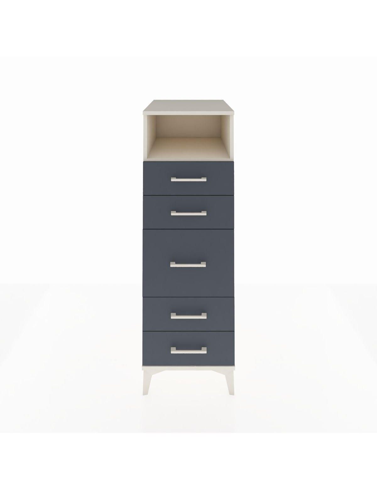 Kronos Dolap Tek Raflı 5 Çekmeceli 44x59x134 Aytaşı-Antrasit