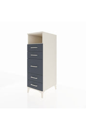 Kronos Dolap Tek Raflı 5 Çekmeceli 44x59x134 Aytaşı-Antrasit