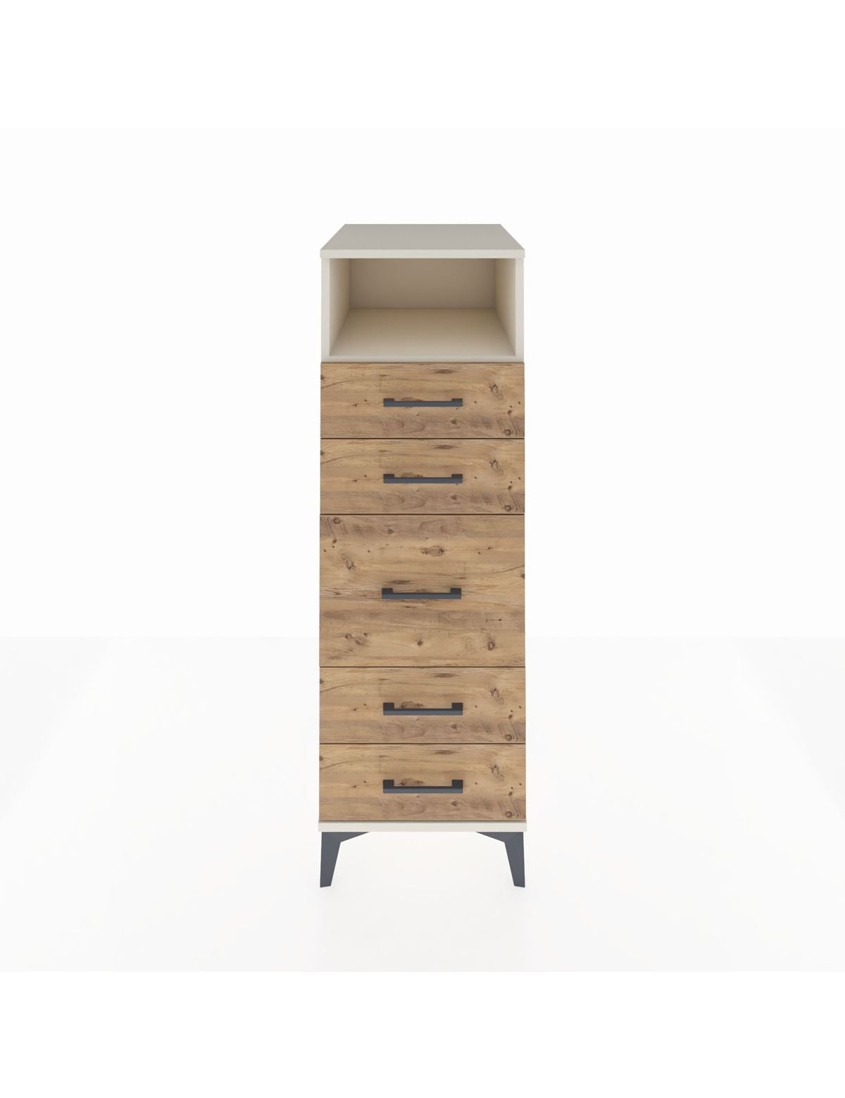 Kronos Dolap Tek Raflı 5 Çekmeceli 44x59x134 Aytaşı-Çam