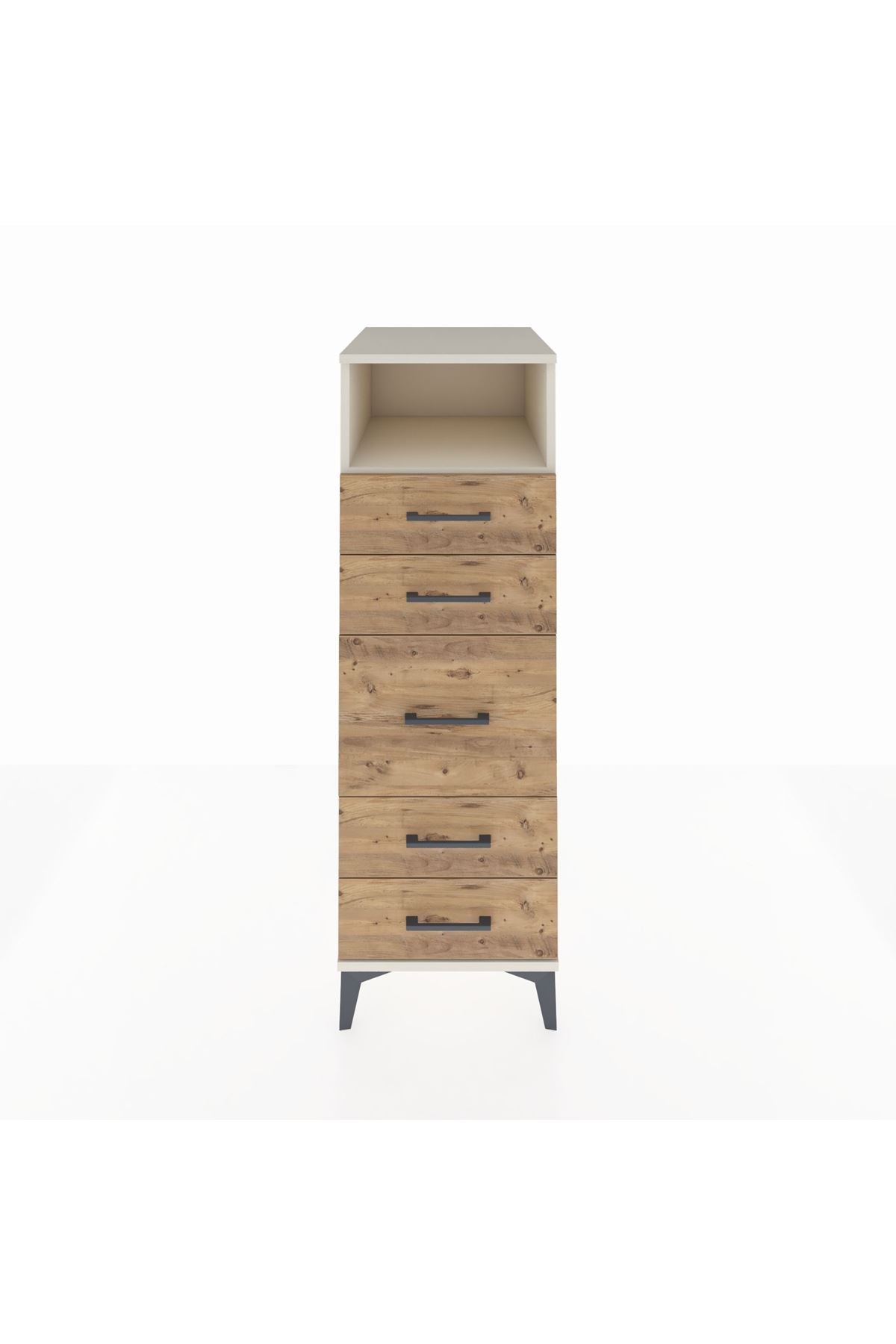 Kronos Dolap Tek Raflı 5 Çekmeceli 44x59x134 Aytaşı-Çam