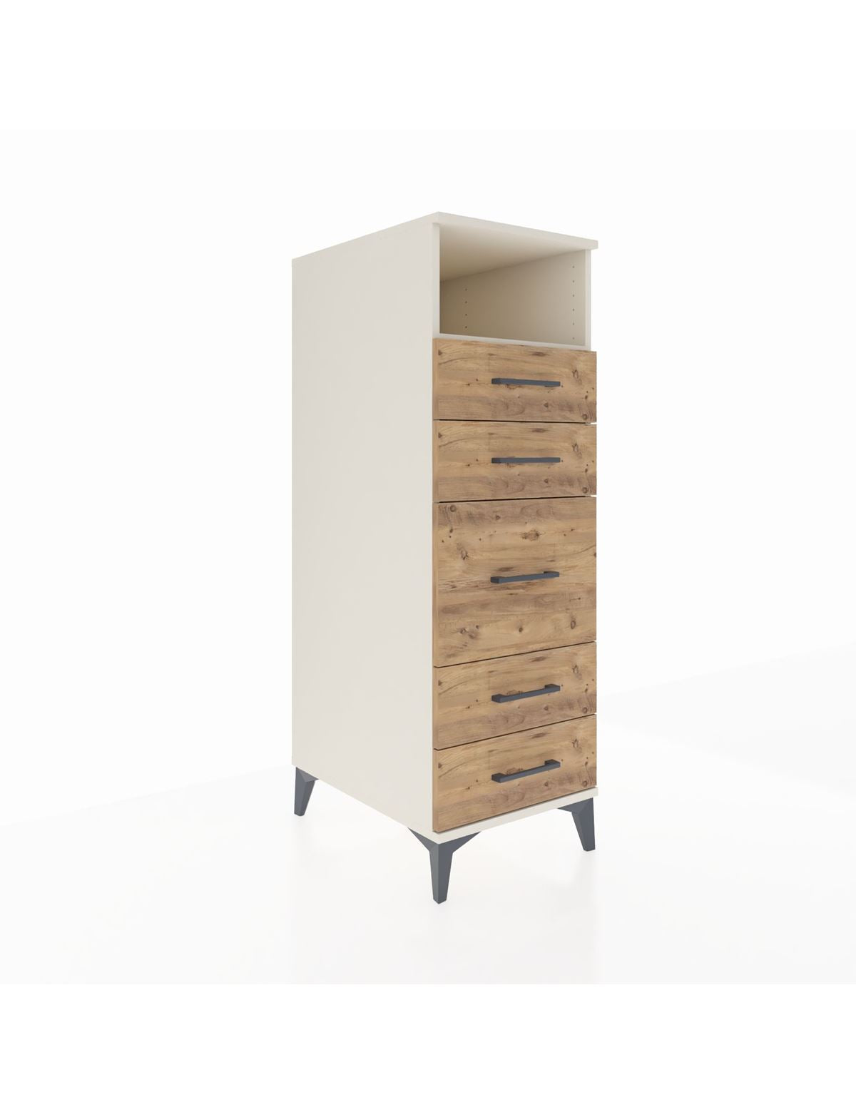 Kronos Dolap Tek Raflı 5 Çekmeceli 44x59x134 Aytaşı-Çam