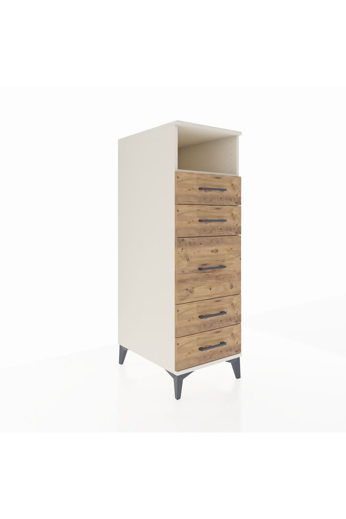 Kronos Dolap Tek Raflı 5 Çekmeceli 44x59x134 Aytaşı-Çam