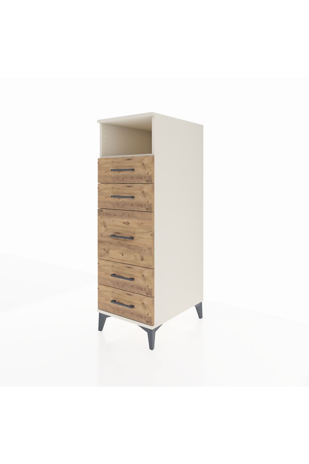 Kronos Dolap Tek Raflı 5 Çekmeceli 44x59x134 Aytaşı-Çam