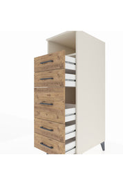 Kronos Dolap Tek Raflı 5 Çekmeceli 44x59x134 Aytaşı-Çam