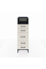 Kronos Dolap Tek Raflı 5 Çekmeceli 44x59x134 Antrasit-Aytaşı