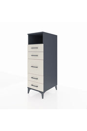Kronos Dolap Tek Raflı 5 Çekmeceli 44x59x134 Antrasit-Aytaşı