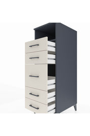 Kronos Dolap Tek Raflı 5 Çekmeceli 44x59x134 Antrasit-Aytaşı