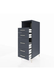 Kronos Dolap Tek Raflı 5 Çekmeceli 44x59x134 Antrasit-Antrasit