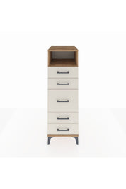 Kronos Dolap Tek Raflı 5 Çekmeceli 44x59x134 Çam-Aytaşı