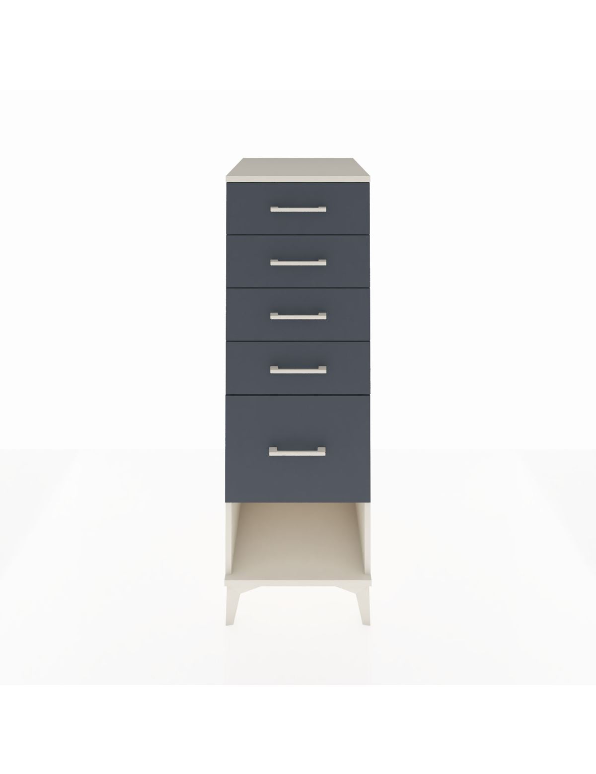 Kronos Dolap 5 Çekmeceli 44x59x134 Aytaşı-Antrasit