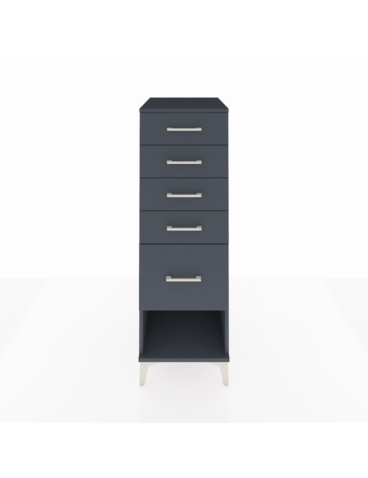 Kronos Dolap 5 Çekmeceli 44x59x134 Antrasit-Antrasit