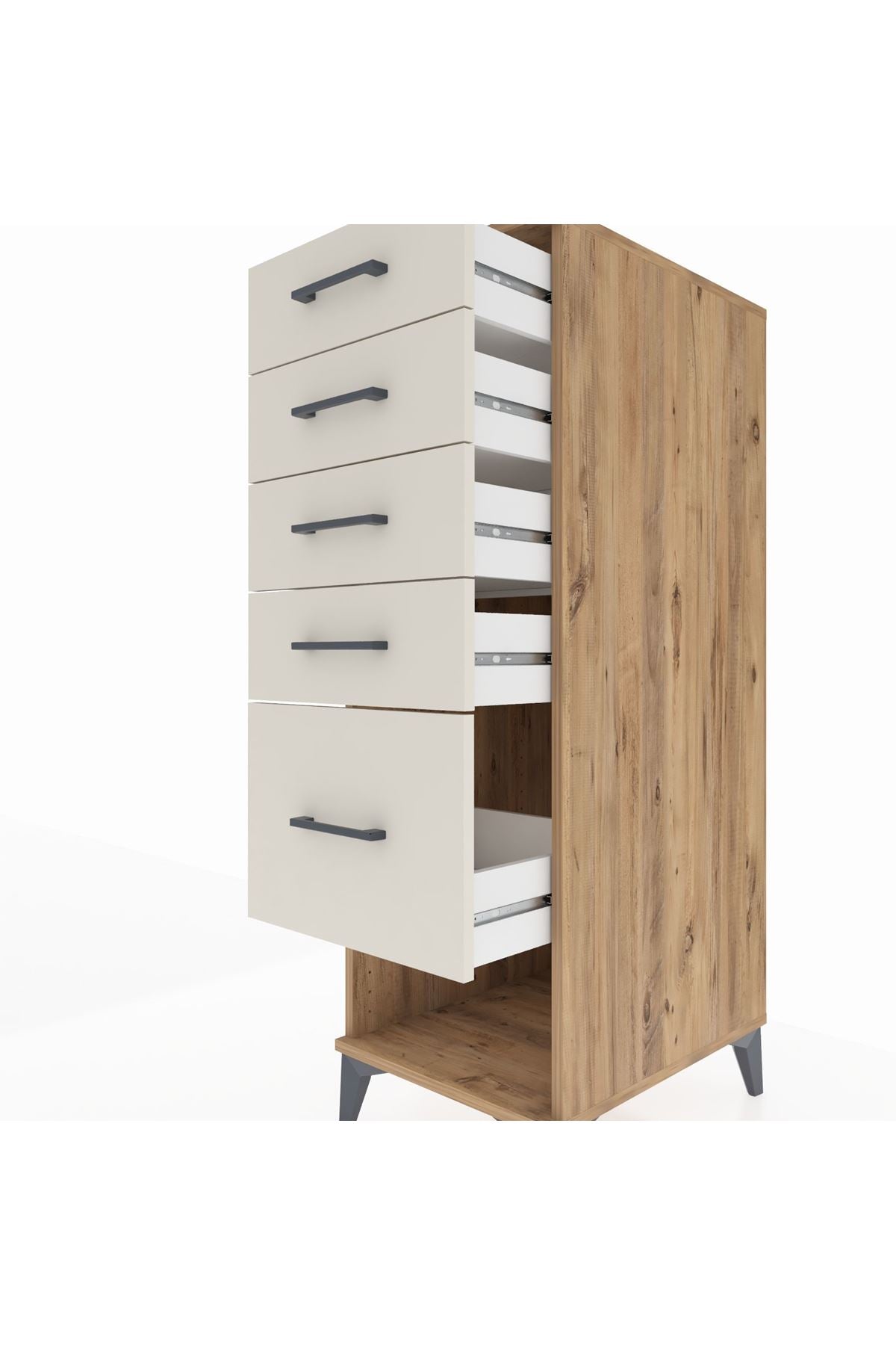 Kronos Dolap 5 Çekmeceli 44x59x134 Çam-Aytaşı