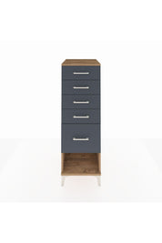 Kronos Dolap 5 Çekmeceli 44x59x134 Çam-Antrasit