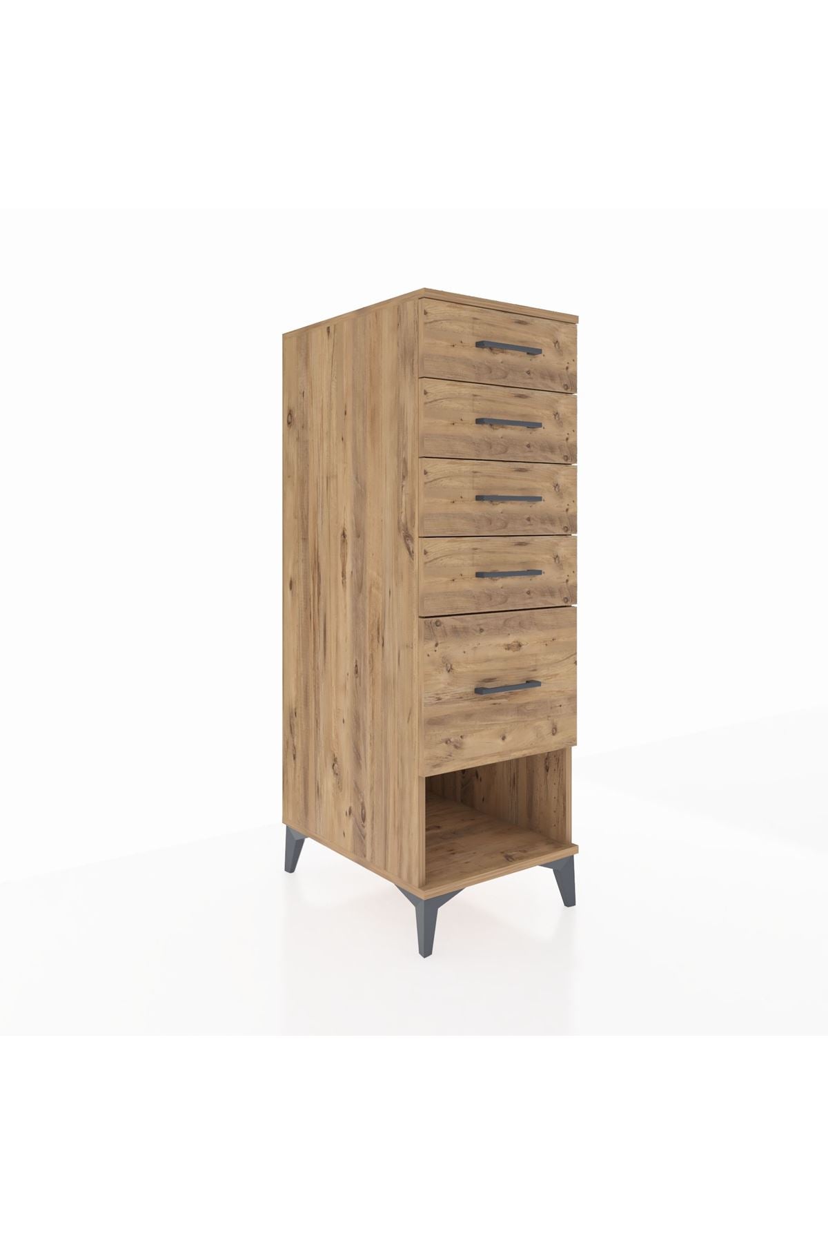 Kronos Dolap 5 Çekmeceli 44x59x134 Çam-Çam