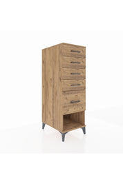 Kronos Dolap 5 Çekmeceli 44x59x134 Çam-Çam