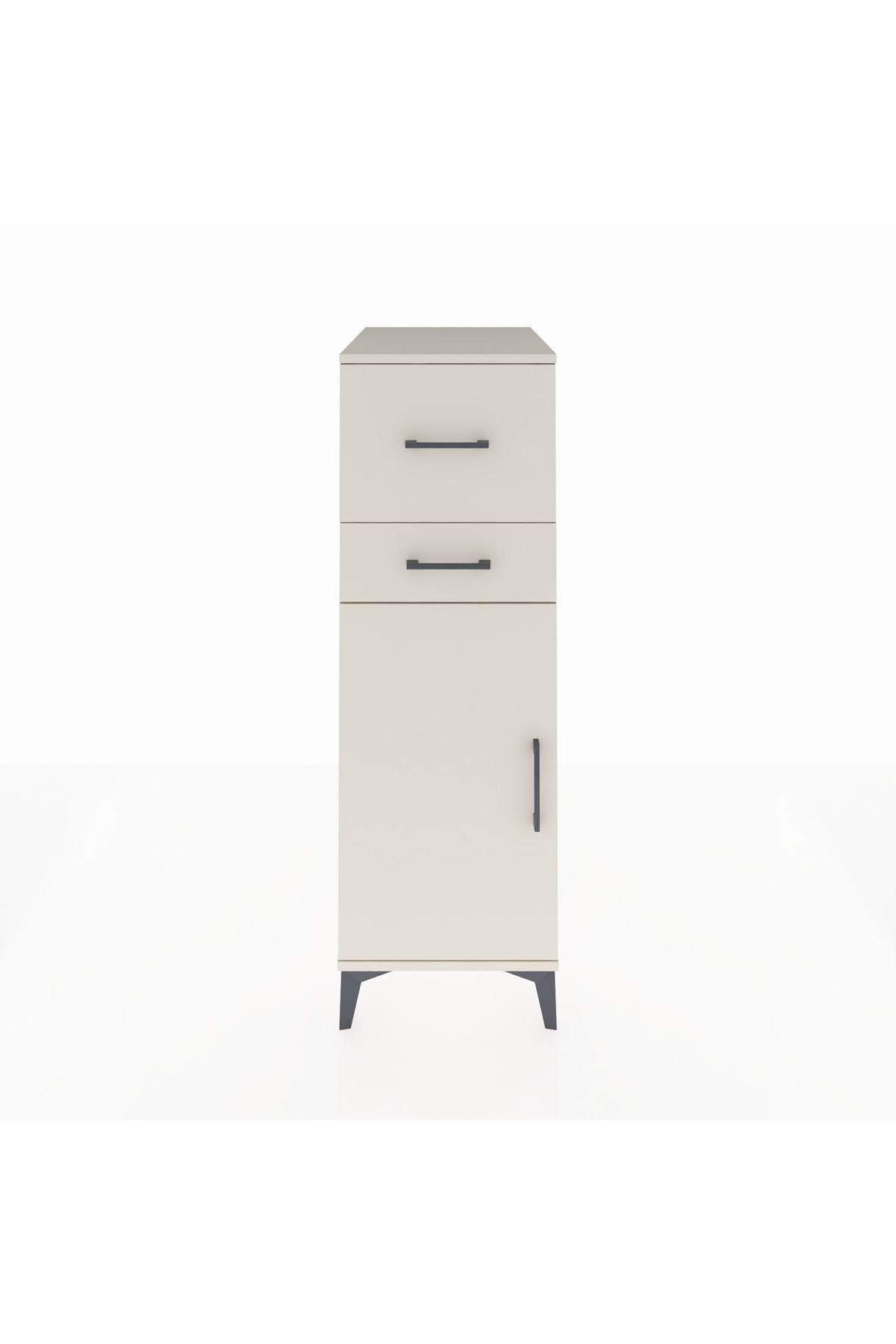 Kronos Dolap Tek Raflı 2 Çekmeceli Tek Kapaklı 44x59x134 Aytaşı-Aytaşı