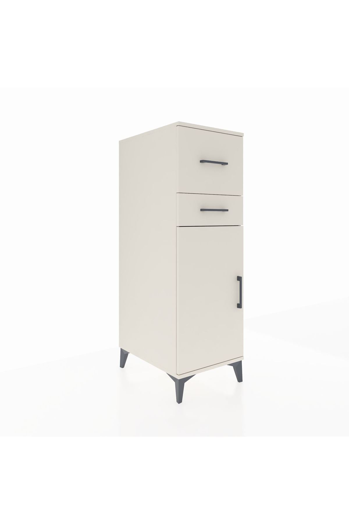 Kronos Dolap Tek Raflı 2 Çekmeceli Tek Kapaklı 44x59x134 Aytaşı-Aytaşı