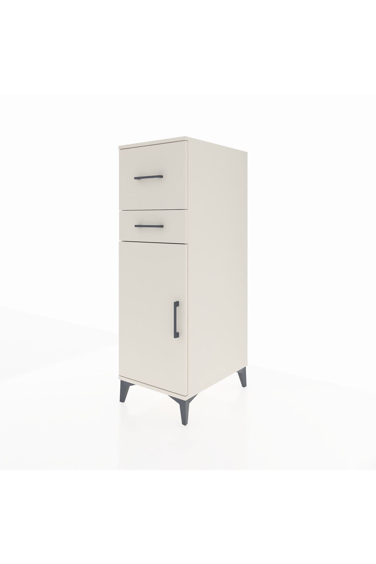 Kronos Dolap Tek Raflı 2 Çekmeceli Tek Kapaklı 44x59x134 Aytaşı-Aytaşı