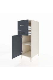 Kronos Dolap Tek Raflı 2 Çekmeceli Tek Kapaklı 44x59x134 Aytaşı-Antrasit