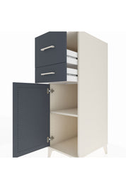 Kronos Dolap Tek Raflı 2 Çekmeceli Tek Kapaklı 44x59x134 Aytaşı-Antrasit