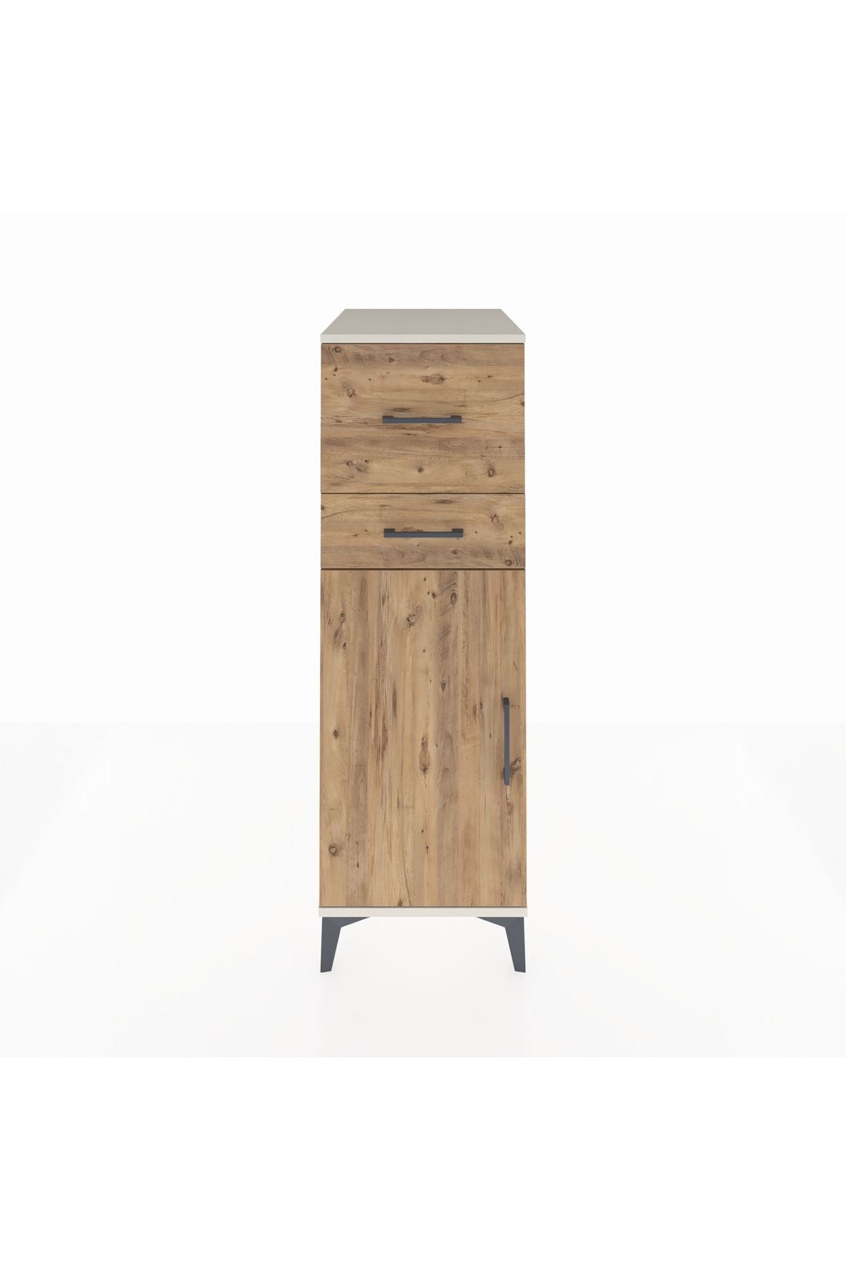 Kronos Dolap Tek Raflı 2 Çekmeceli Tek Kapaklı 44x59x134 Aytaşı-Çam