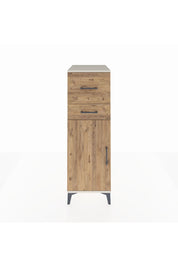 Kronos Dolap Tek Raflı 2 Çekmeceli Tek Kapaklı 44x59x134 Aytaşı-Çam