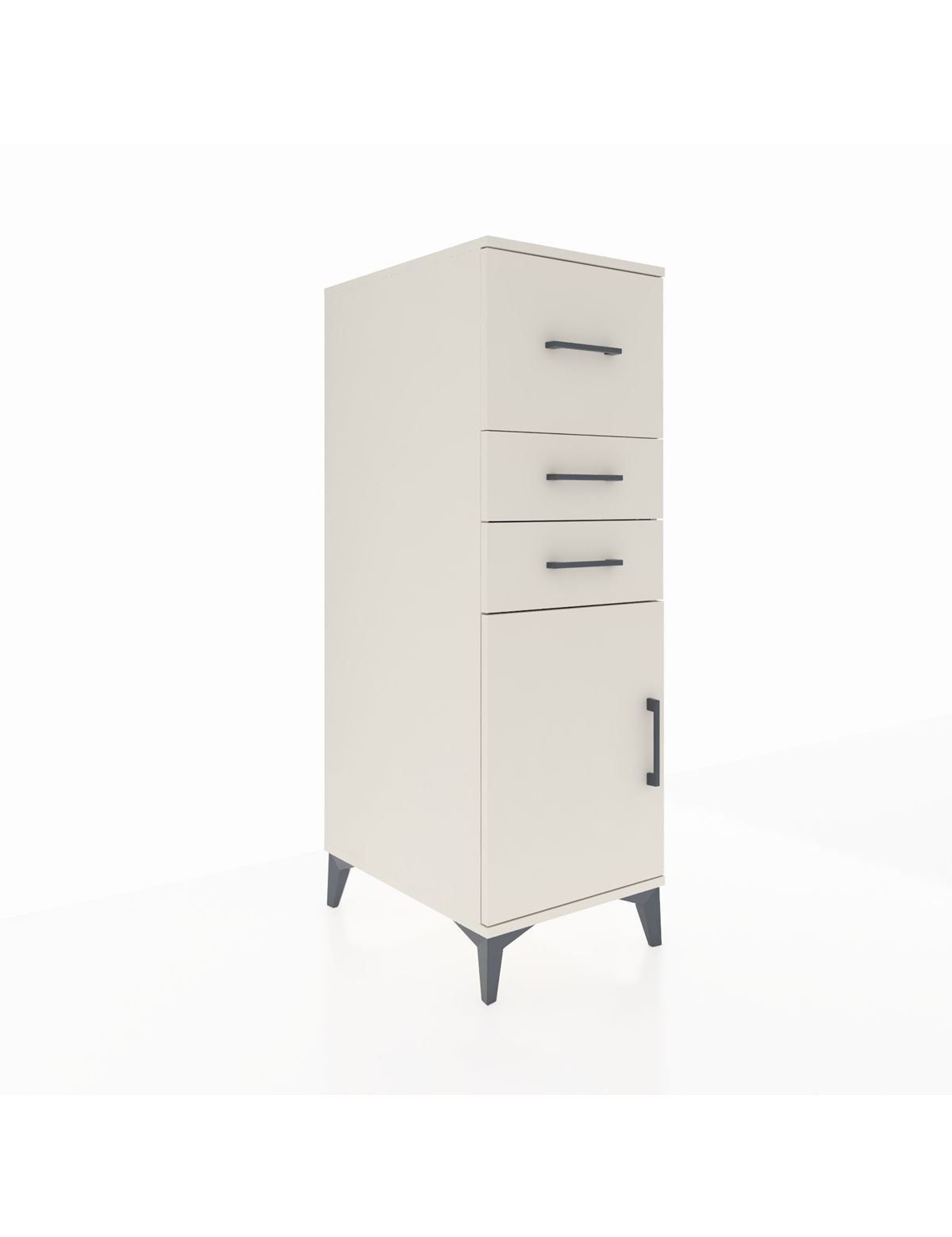 Kronos Dolap Tek Raflı 3 Çekmeceli Tek Kapaklı 44x59x134 Aytaşı-Aytaşı