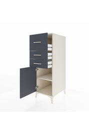 Kronos Dolap Tek Raflı 3 Çekmeceli Tek Kapaklı 44x59x134 Aytaşı-Antrasit