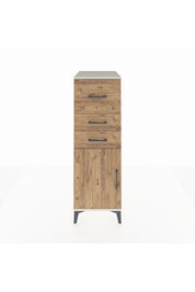 Kronos Dolap Tek Raflı 3 Çekmeceli Tek Kapaklı 44x59x134 Aytaşı-Çam