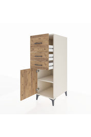 Kronos Dolap Tek Raflı 3 Çekmeceli Tek Kapaklı 44x59x134 Aytaşı-Çam