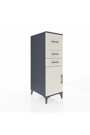 Kronos Dolap Tek Raflı 3 Çekmeceli Tek Kapaklı 44x59x134 Antrasit-Aytaşı