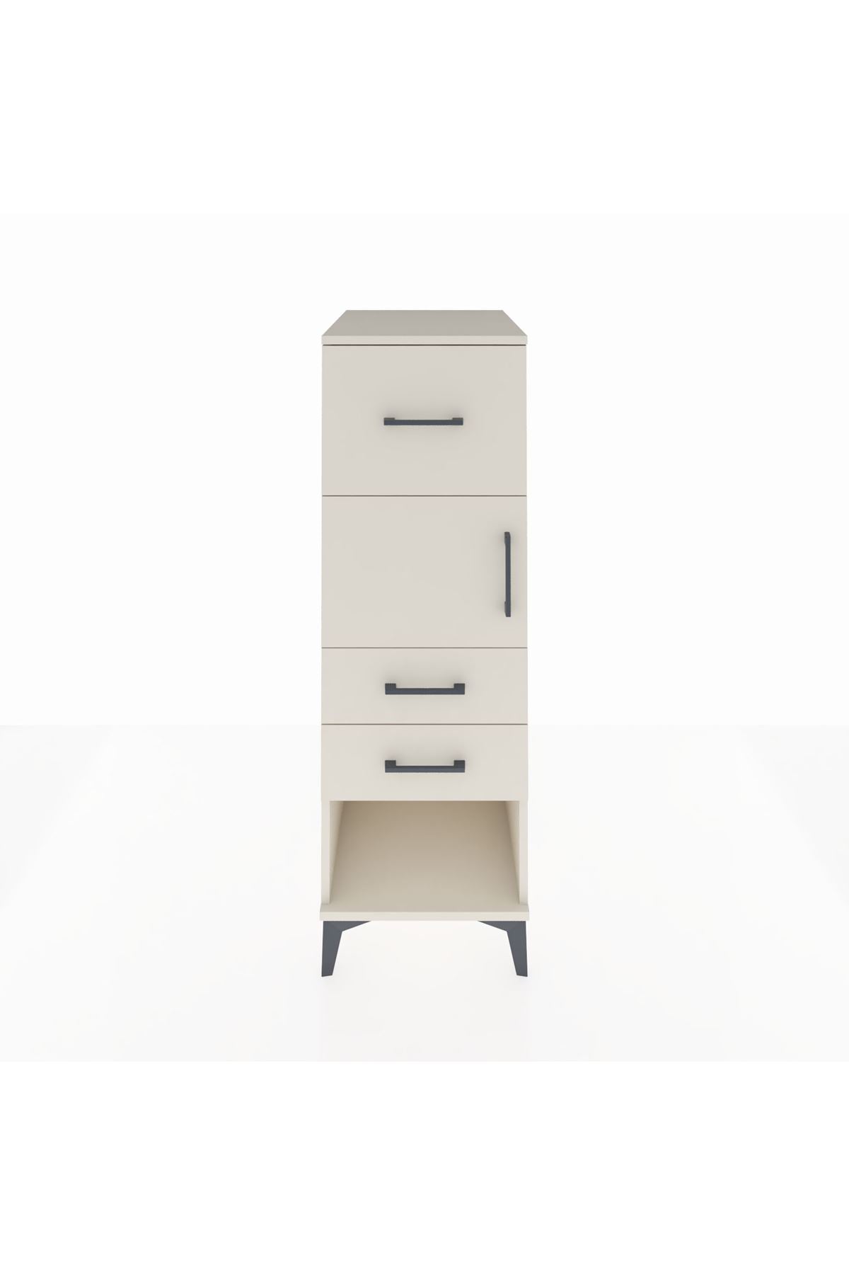 Kronos Dolap Tek Raflı 3 Çekmeceli Tek Kapaklı 44x59x134 - S82M024V1C