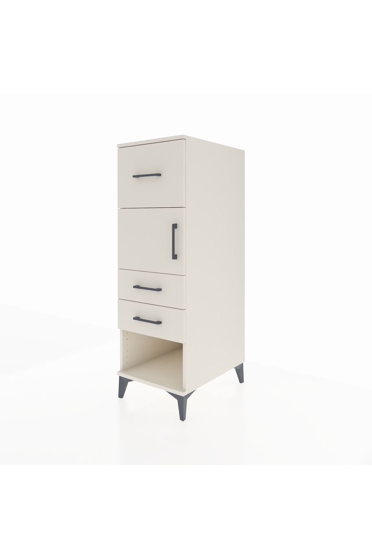 Kronos Dolap Tek Raflı 3 Çekmeceli Tek Kapaklı 44x59x134 Aytaşı-Aytaşı