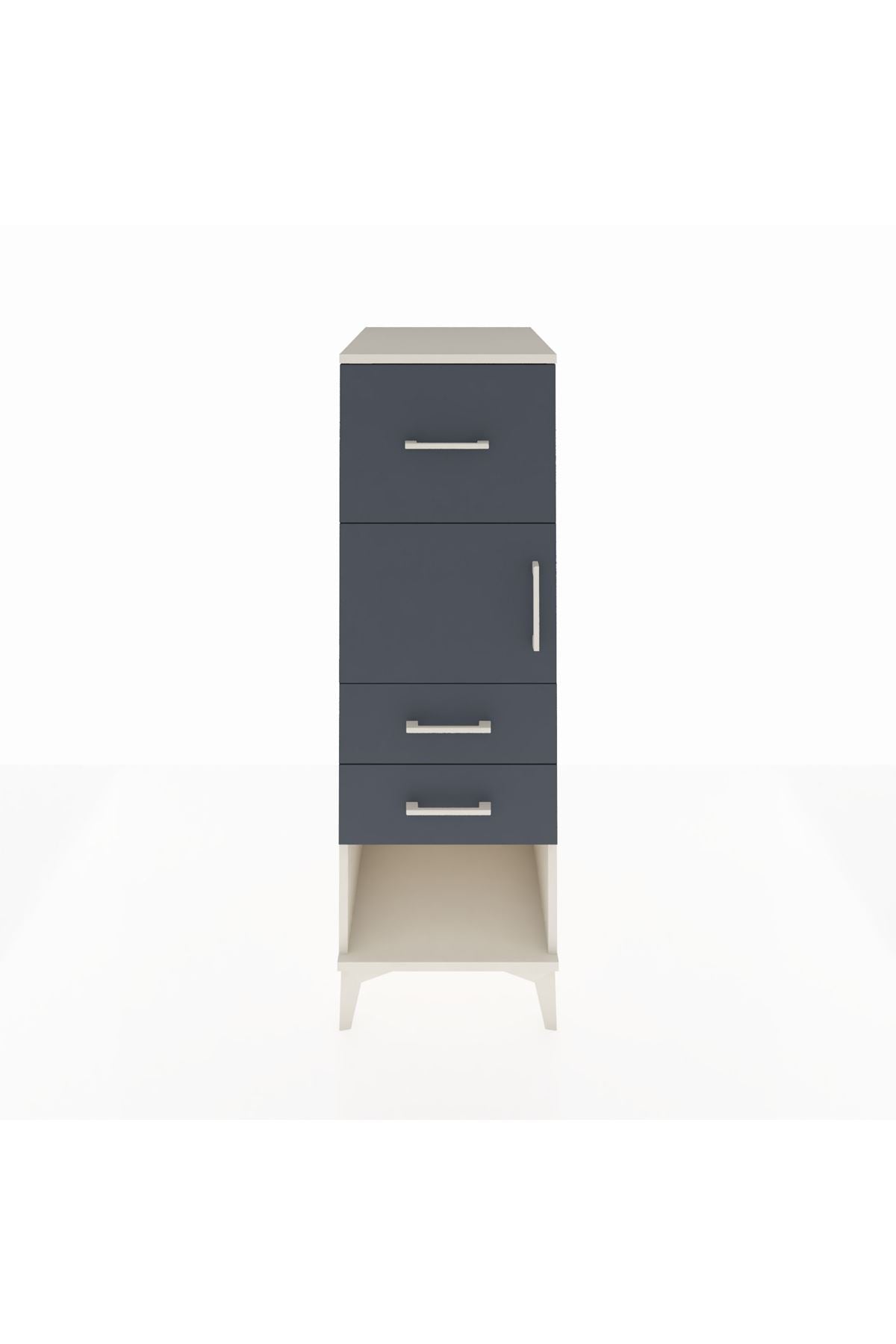 Kronos Dolap Tek Raflı 3 Çekmeceli Tek Kapaklı 44x59x134 - S82M024V2C