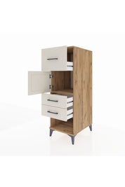 Kronos Dolap Tek Raflı 3 Çekmeceli Tek Kapaklı 44x59x134 Çam-Aytaşı