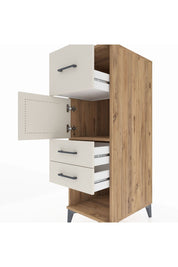 Kronos Dolap Tek Raflı 3 Çekmeceli Tek Kapaklı 44x59x134 Çam-Aytaşı