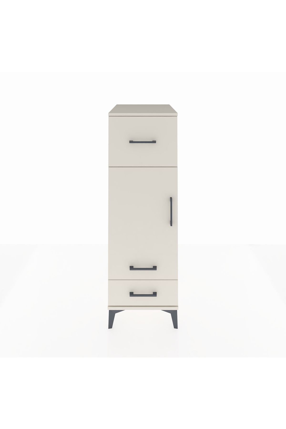 Kronos Dolap 2 Raflı 3 Çekmeceli Tek Kapaklı 44x59x134 Aytaşı-Aytaşı