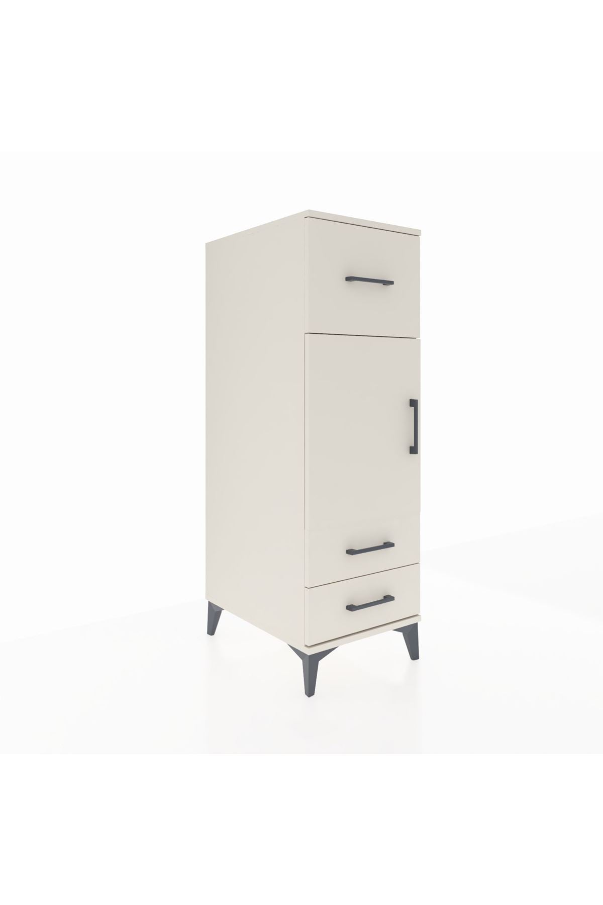 Kronos Dolap 2 Raflı 3 Çekmeceli Tek Kapaklı 44x59x134 Aytaşı-Aytaşı